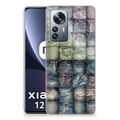Silicone Back Cover Xiaomi 12 Pro Spijkerbroeken Silicone Back Cover Xiaomi 12 Pro Spijkerbroeken