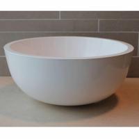 Waskom Luca Sanitair Rond 39x39x17 cm Solid Surface 8 mm Dik Mat Wit Luca Sanitair - thumbnail