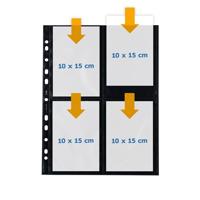 Herma Zichtmappen, zwart, 10x15 cm staand, 10 st. - thumbnail