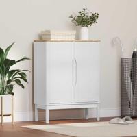 Dressoir Wit 70 x 30 x 70,5 cm Massief Vurenhout - thumbnail