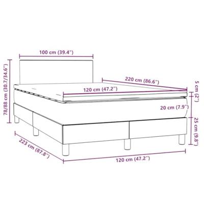 Boxspring met matras fluweel donkergroen 120x220 cm