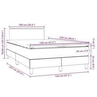 Boxspring met matras fluweel donkergroen 120x220 cm - thumbnail