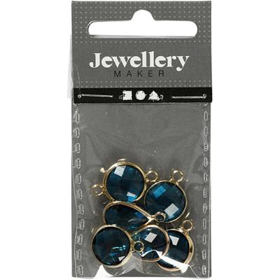 Creotime sieradenhangers 15 - 20 mm rond 6 stuks turquoise Creotime sieradenhangers 15 - 20 mm rond 6 stuks turquoise