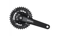 Shimano crankstel 2 x 9 speed altus fc-m101 met 175mm crankarm 36-22t met vierkante as zwart - thumbnail