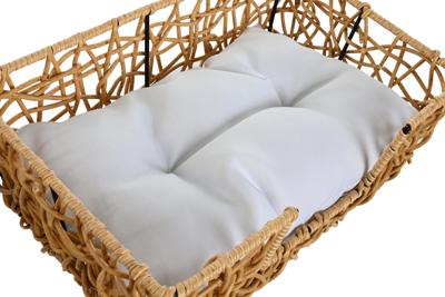Hondenbed Home ESPRIT Wit Lichtbruin Metaal Synthetische rotan 50 x 35 x 14 cm (2 Onderdelen) Hondenbed Home ESPRIT Wit Lichtbruin Metaal Synthetische rotan 50 x 35 x 14 cm (2 Onderdelen)