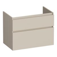 Brauer Delight - Onderkast - 80 cm - met 2 Softclose Lades Greeploos en 1 Sifon Uitsparing - Mat Beige - thumbnail