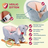 Schommeldier Olifant met veiligheidsgordel hobbeldier - thumbnail