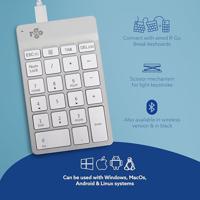 R-GO Tools Numpad Break Numeriek toetsenbord Kabelgebonden Ergonomisch Wit - thumbnail