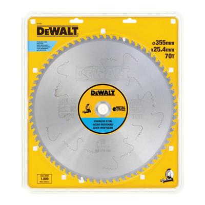 DeWalt Accessoires Cirkelzaagblad Inox/RVS Stationair 355x25.4x70T 1.75/2.15 MTCG+R +10° - DT1921-QZ