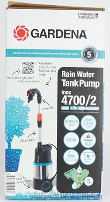 Gardena Regentonpomp 4700/2 Inox | 550 W | 2.3 bar | 4700 l/h - 1764-20 - 1764-20 - thumbnail