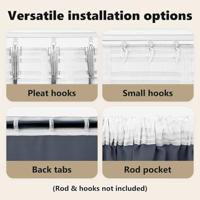 VidaXL Zwart-out gordijnen met ringen 2 pcs antraciet 245 x 140 cm - thumbnail