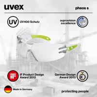 uvex pheos s 9192725 Veiligheidsbril Incl. UV-bescherming Wit, Groen - thumbnail