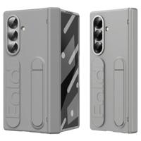 Lunso Samsung Galaxy Z Fold 7 backcover hoes met Kickstand & Polsband - Grijs - thumbnail