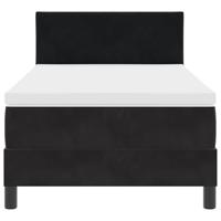 Boxspring bed met matras Zwart 90 x 200 cm Fluweel - thumbnail