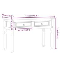 Wandtafel Corona 115x46x73 cm massief grenenhout - thumbnail