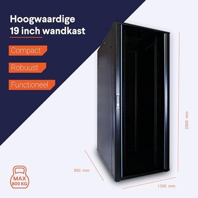 DSI 42U serverkast met glazen deur - DS8242 server rack