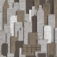 Noordwand behang urban friends & coffee city apartments wit en goud - thumbnail