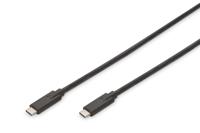 Digitus USB-kabel USB 3.2 Gen1 USB-C stekker, USB-C stekker 1.00 m Zwart Afgeschermd (dubbel) AK-300139-010-S - thumbnail