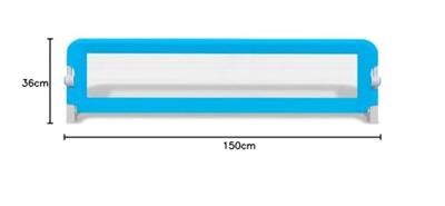 VidaXL Bedhekje peuter 150x42 cm blauw - thumbnail