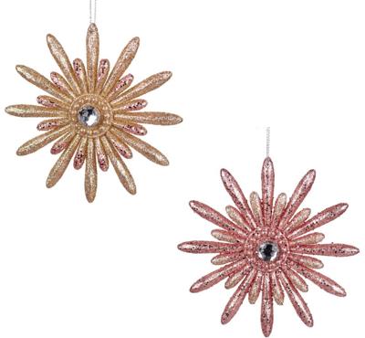 Ornament plc sneeuwvlok roze l7 cm Kurt S. Adler - Kurt s adler Ornament plc sneeuwvlok roze l7 cm Kurt S. Adler - Kurt s adler