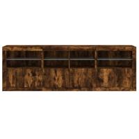 Dressoir met LED-verlichting 202x37x67 cm gerookt eikenkleurig - thumbnail