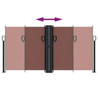 Windscherm uittrekbaar 120x600 cm bruin - thumbnail