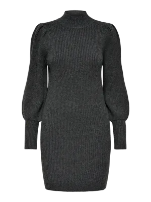 Only Onlkatia L/s Dress Knt Noos Jurken Dark Grey Melange