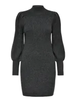 Only Onlkatia L/s Dress Knt Noos Jurken Dark Grey Melange - thumbnail