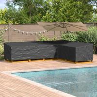 Hoes voor tuinmeubelen Zwart 355 x 275 x 80 cm 210D Oxford Stof - thumbnail