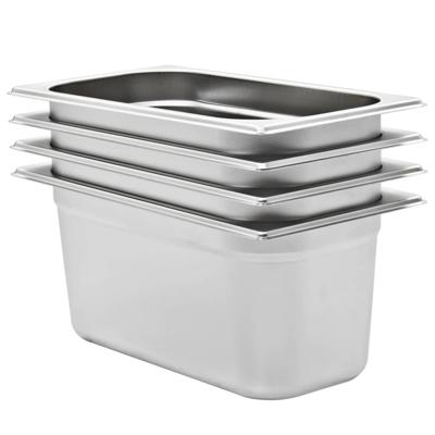VidaXL Gastronormbakken 4 st gn 1/3 150 mm roestvrij staal