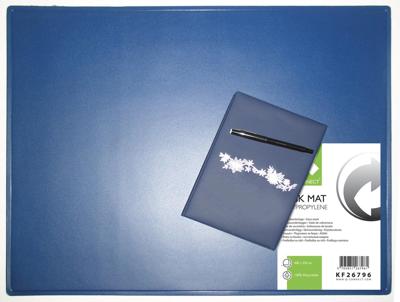 Q-CONNECT onderlegger, ft 53 x 40 cm, blauw