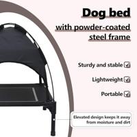 VidaXL Hondenbed zwart 71 x 64 x 71 cm staal - thumbnail