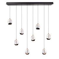 Highlight HanglampClear Egg zwart 8-lichts recht - H5459.20 - thumbnail