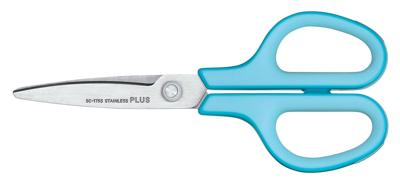 Plus FitCut Curve SMART schaar, 17,5 cm, blauw, op blister