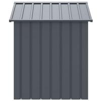 Hondenhok met dak 117x103x123 cm gegalvaniseerd staal antraciet - thumbnail