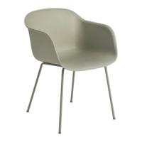 Muuto Fiber Chair Stalen Poot Saliegroen - thumbnail