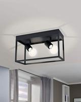 Eglo Zwarte plafondlampSilentina 2-lichts - 98332 - thumbnail