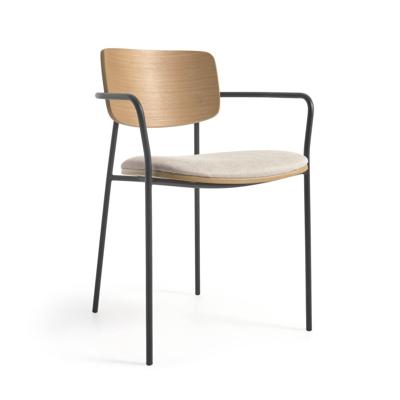 Kave Home Eetkamerstoel 'Maureen' Eiken, kleur Zwart - thumbnail