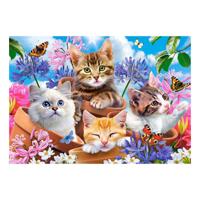 Selecta Castorland legpuzzel kittens with flowers, 500st. - thumbnail