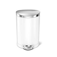Simplehuman Afvalemmer Half Rond 6 liter (wit) - thumbnail