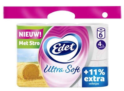Edet Ultra Soft 4-laags Toiletpapier Met Stro
