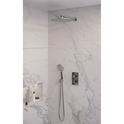 Inbouw Regendouche Set Brauer Chrome Edition Wanduitloop Ronde Hoofddouche 30 cm Met Handdouche 3 Standen Brauer