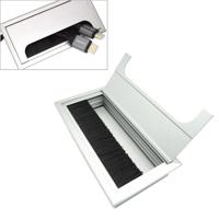 8x16cm Bureau stofdichte aluminium draad vak threading box met borstel - thumbnail
