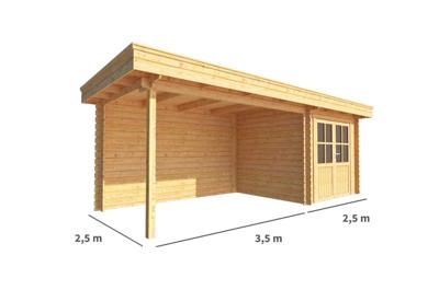 Blokhut, tuinhuisje met overkapping Lisa-Elize 600 cm bij 250 cm diep plat dak 2 Warentuin Collection - Warentuin collection Blokhut, tuinhuisje met overkapping Lisa-Elize 600 cm bij 250 cm diep plat dak 2 Warentuin Collection - Warentuin collection