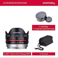 Samyang 7,5mm F/3.5 Micro 4/3 zwart - thumbnail