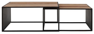 DTP Home Salontafel 'Cosmo' Teakhout, Set van 2 stuks DTP Home Salontafel 'Cosmo' Teakhout, Set van 2 stuks