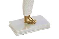 Decoratieve figuren Home ESPRIT Wit Gouden Hars Orientaals 34 x 6,5 x 33,5 cm - thumbnail