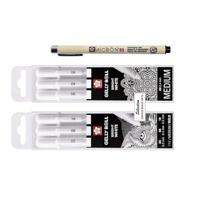 Gelschrijver Sakura Gelly Roll Classic set à 3 breedtes wit | 6 stuks - thumbnail