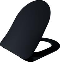 Toiletzitting Creavit Duroplast met Inox Scharnieren Softclose Mat Zwart Creavit - thumbnail