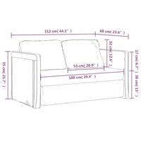 Slaapbank vloermodel 2-in-1 112x174x55 cm stof blauw - thumbnail